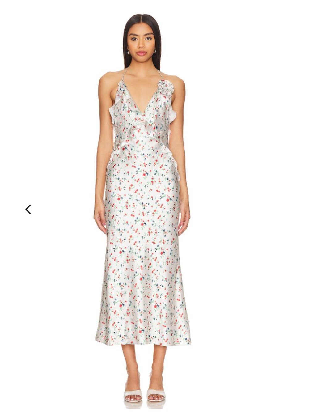 BARDOT Olea Maxi Dress White Red Cherry NEW XL